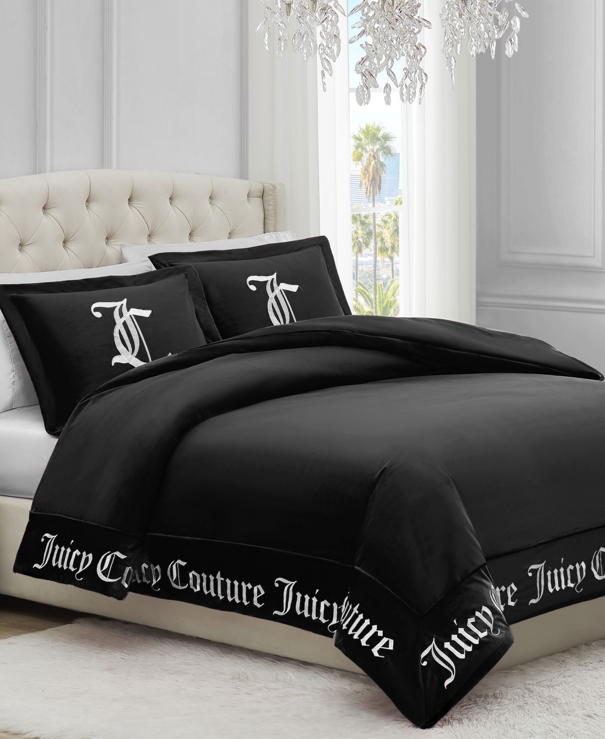 Juicy Couture Reversible Velvet Comforter Set