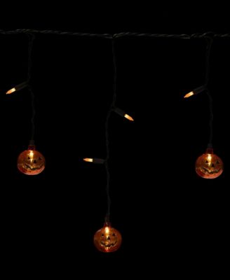 Lighted Pumpkin Curtain Icicle Lights - 5.25'