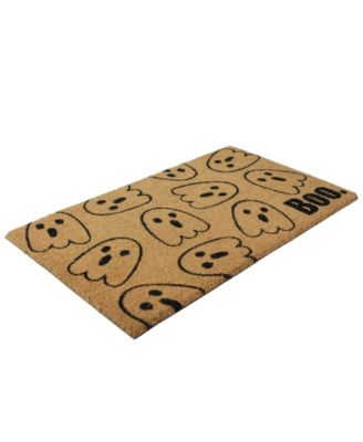 Natural Coir Boo with Ghosts Doormat, 18" x 30"