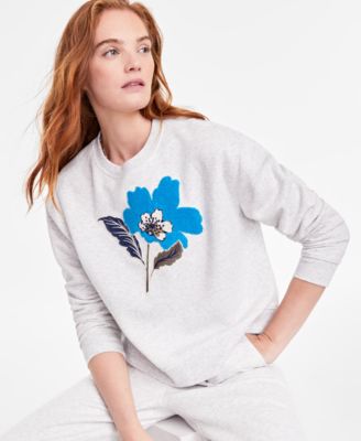ON 34TH WOMENS CREWNECK SWEATSHIRT FLEECE JOGGERS CREATED FOR MACYS 
