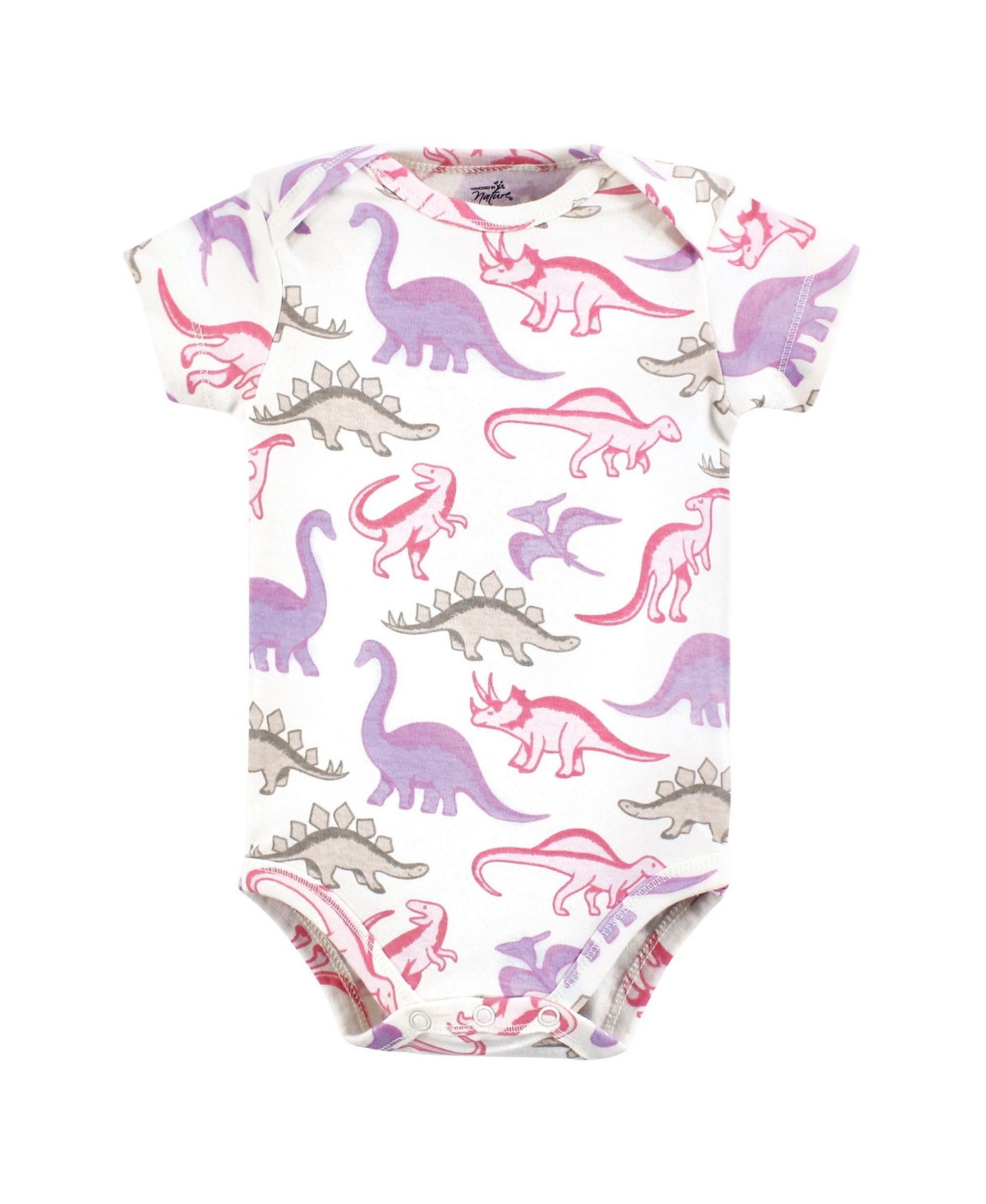 Touched by Nature Baby Girls Organic Cotton Bodysuits, - Retro dino