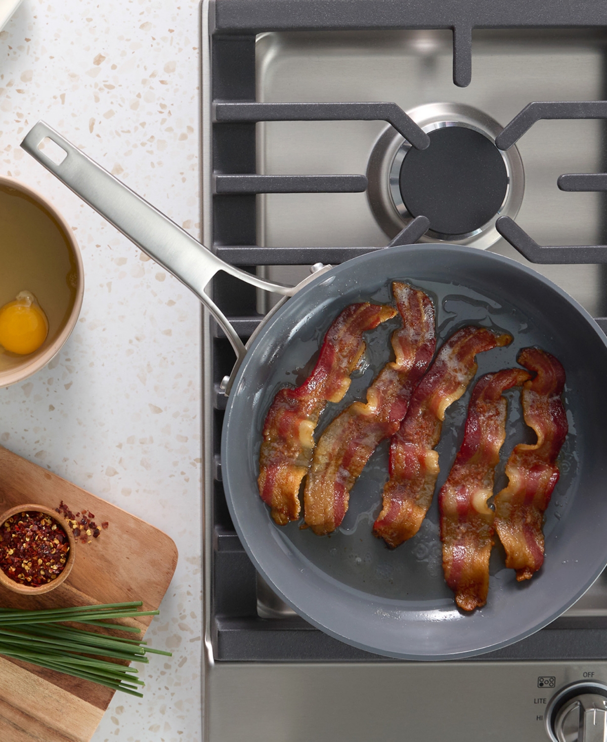 Calphalon Premier Ceramic Nonstick 8" And 10" Frying Pan Set In Mushroom Grey