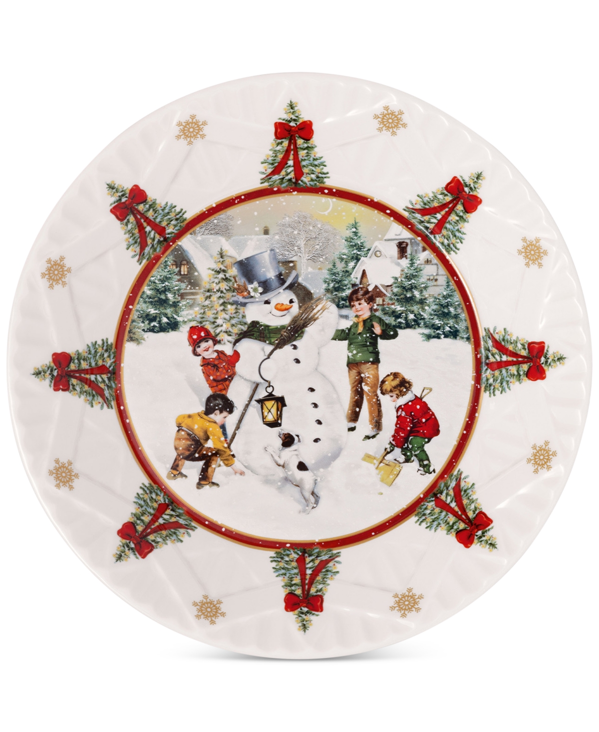 Villeroy & Boch Toy's Fantasy Large Bowl: Building A Snowman In Multi