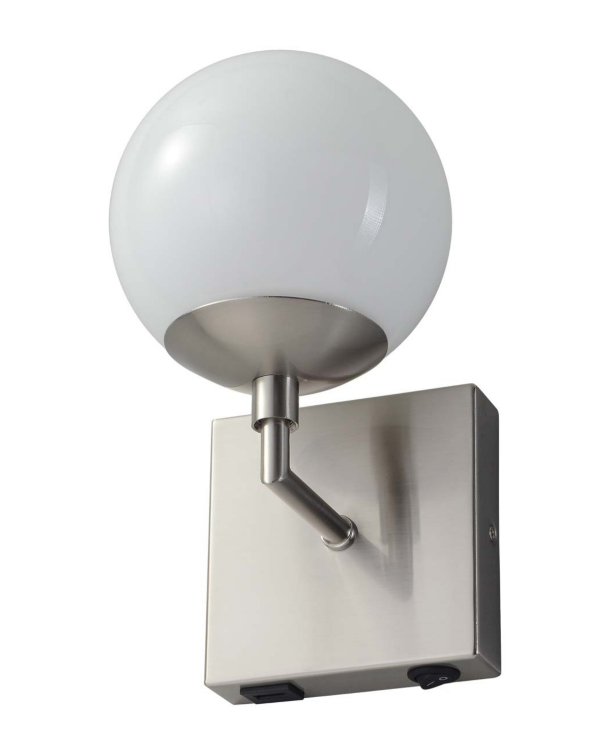 Nova Of California Globe 10'' Switch Wall Sconce In Satin Nickel