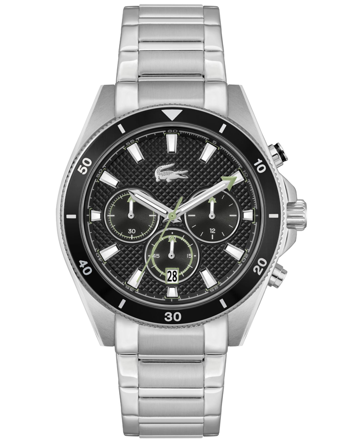 Мужские часы Lacoste Mainsail Silver Stainless Steel Bracelet Watch 43mm — фото 1