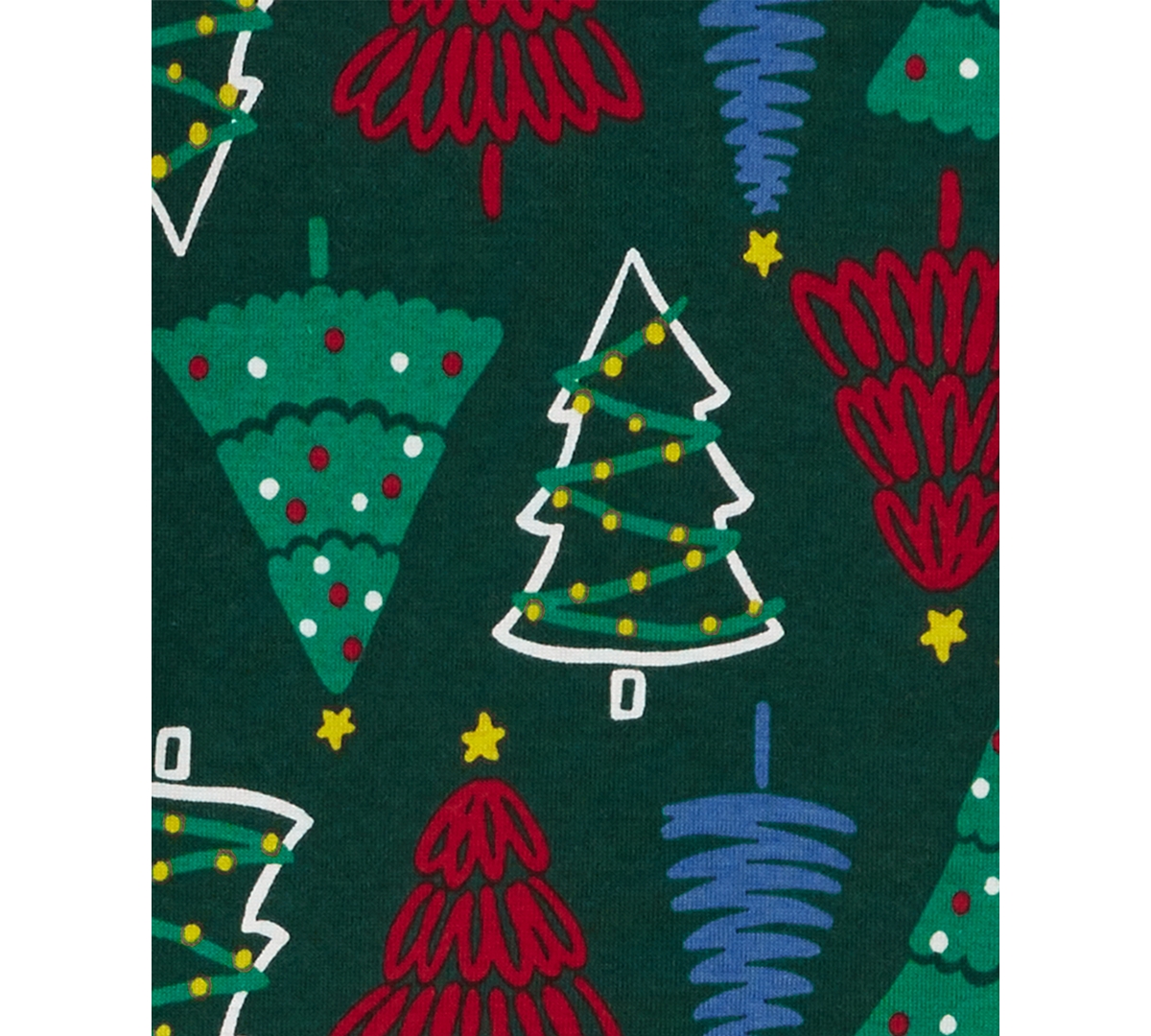 Carter's Little & Big Kids Christmas Tree-Print 100% Snug Fit Cotton Pajamas, 2 Piece Set