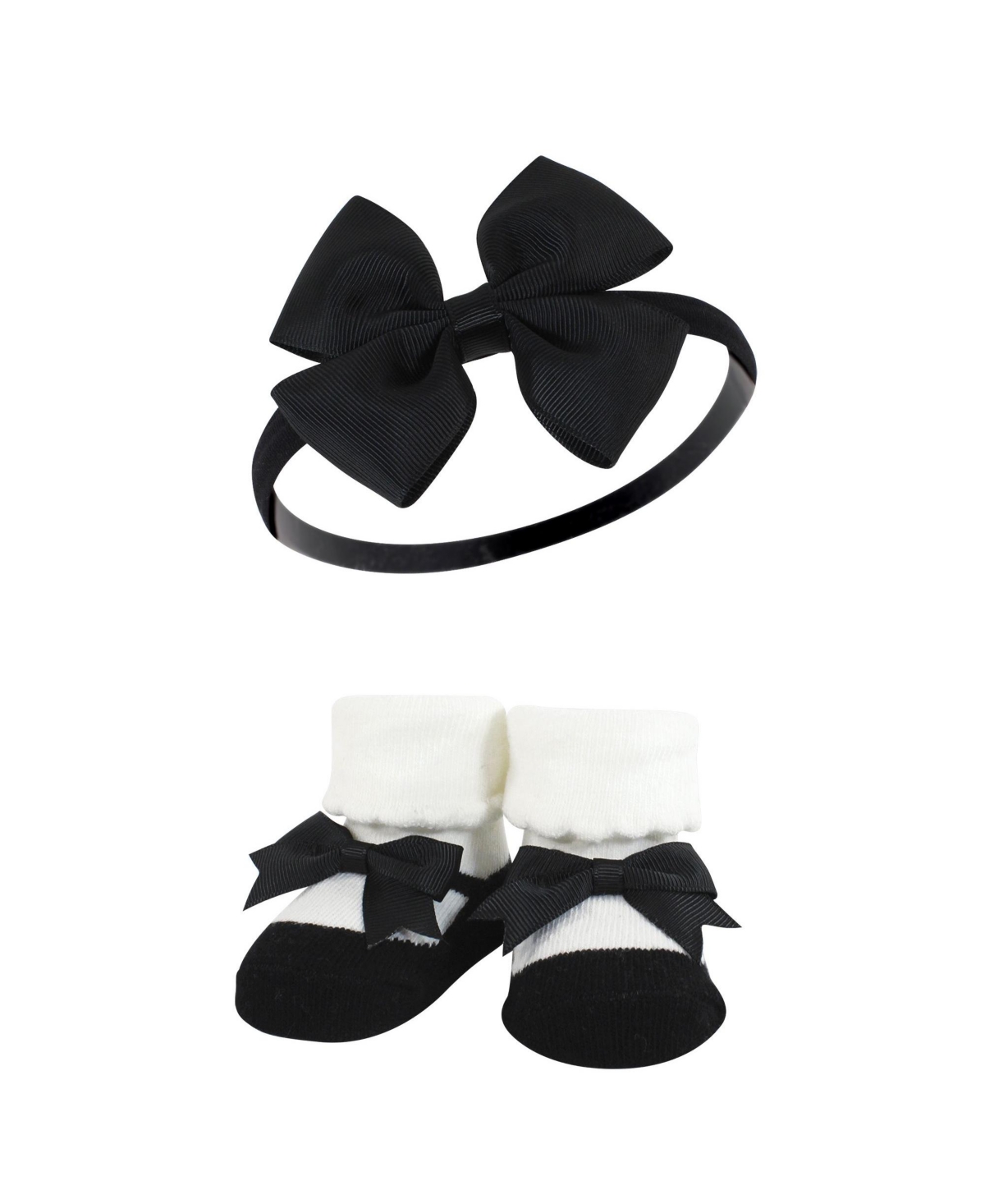 Hudson Baby Baby Girls Headband and Socks Giftset, One - Leopard