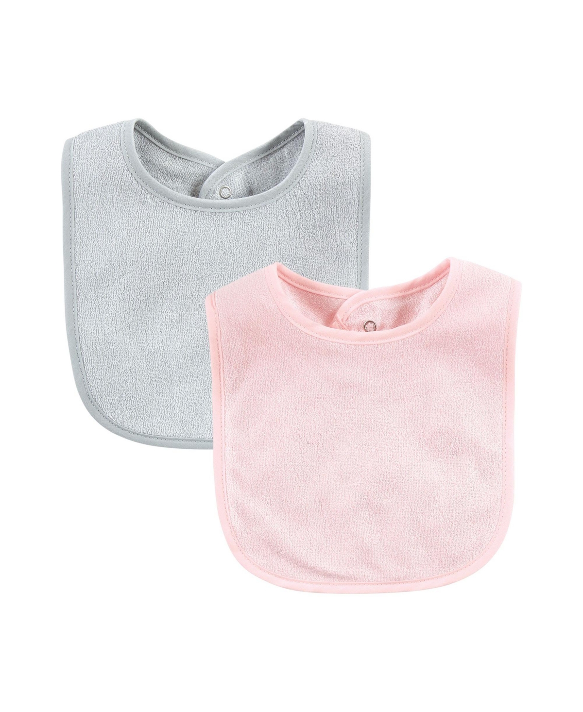 Hudson Baby Infant Girls Rayon from Bamboo Bib with Waterproof Lining 10pk, One Size - Pink black