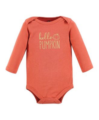 Cotton Long-Sleeve Bodysuits, Elephant 5-Pack