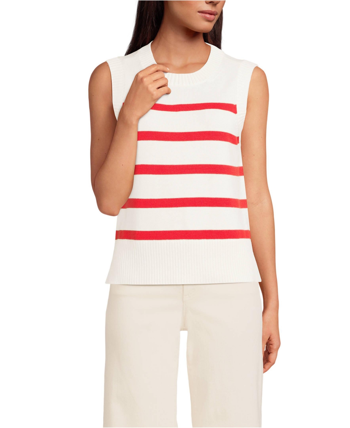 Lands' End Women's Drifter Easy Vest Sweater