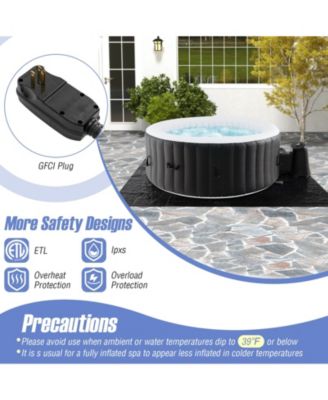 70 Inches Round SPA Pool Hottub with 110/130 Air Jets Electric Heater Pump