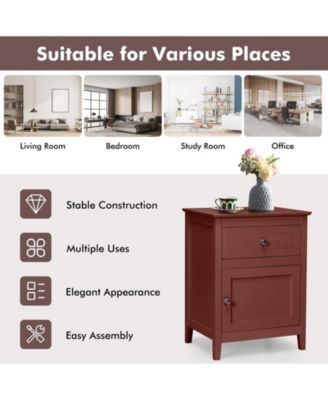 2-Tier Accent Table with Spacious Tabletop
