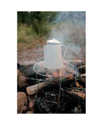 Enamel Percolator Coffee Pot 8 Cup - White