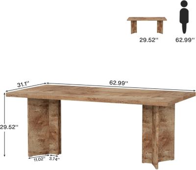 Computer Desk - Home Office Desk with 5 Drawers, 55" Sturdy Office Desk with File Cabinet,Writing Study Table Workstation with Printer Stand for Small Spaces