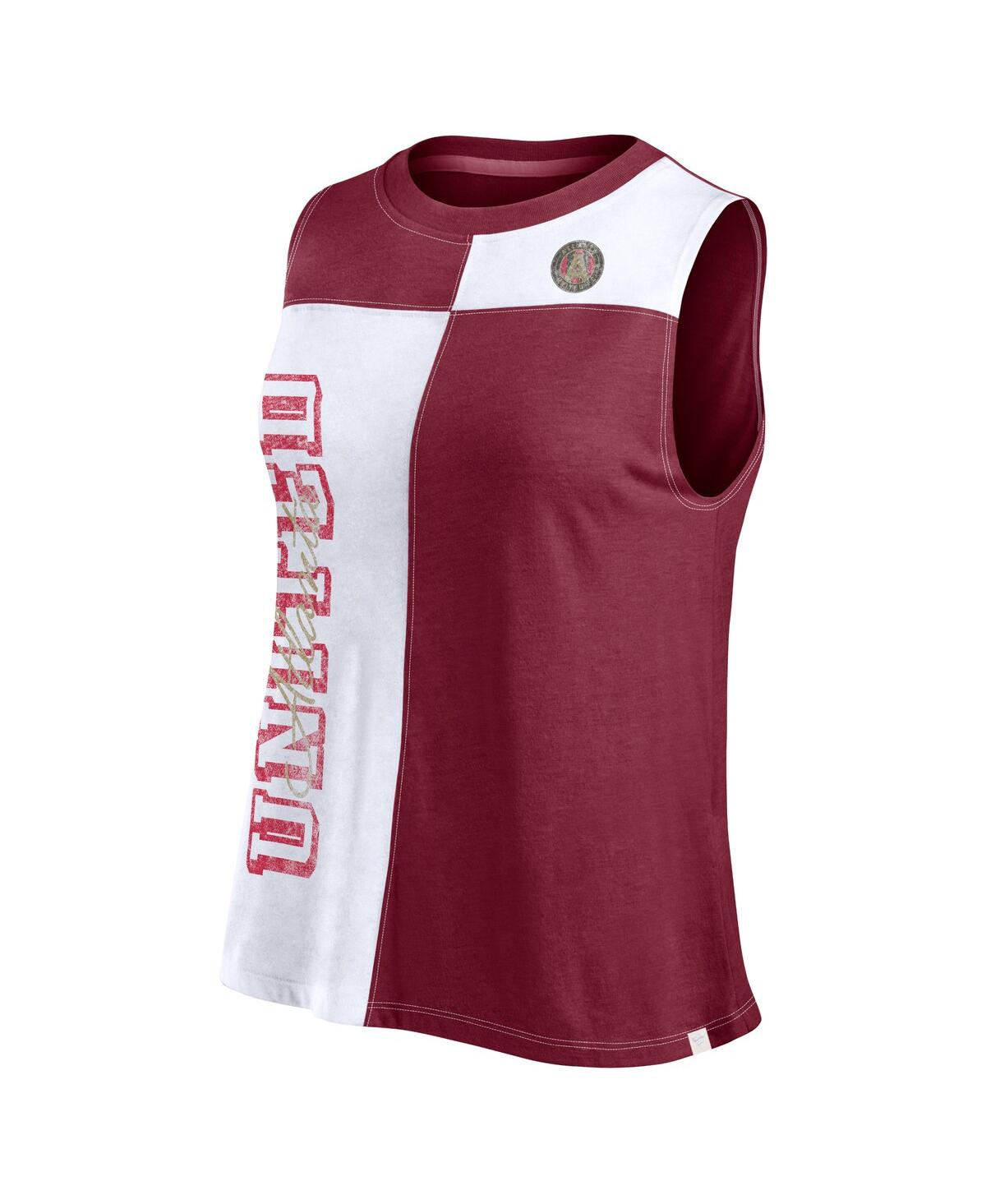 Fanatics Women'sAtlanta United Fc Script Colorblock Tank Top - Red