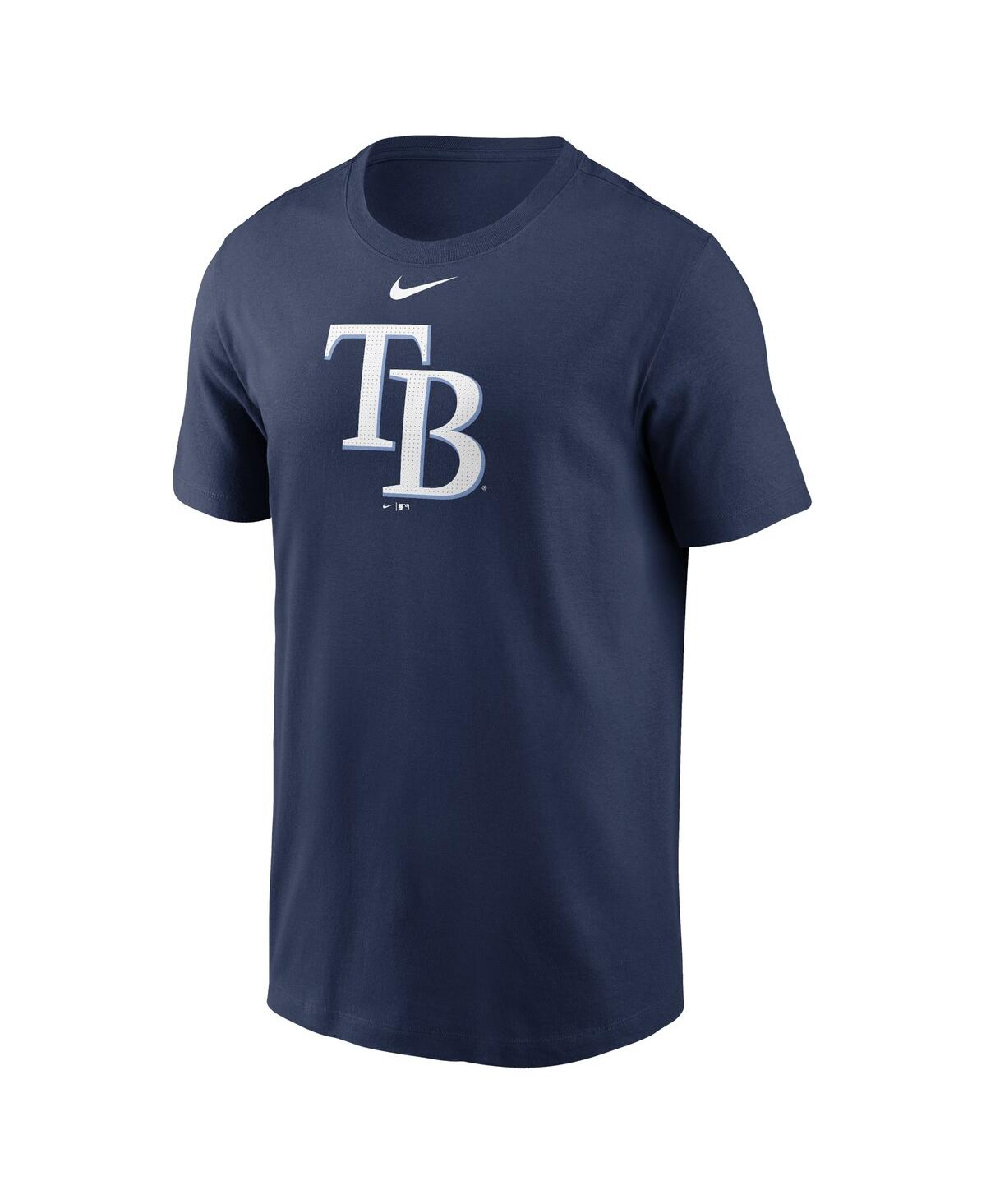 Nike Men'sTampa Bay Rays Fuse Logo T-Shirt - Navy