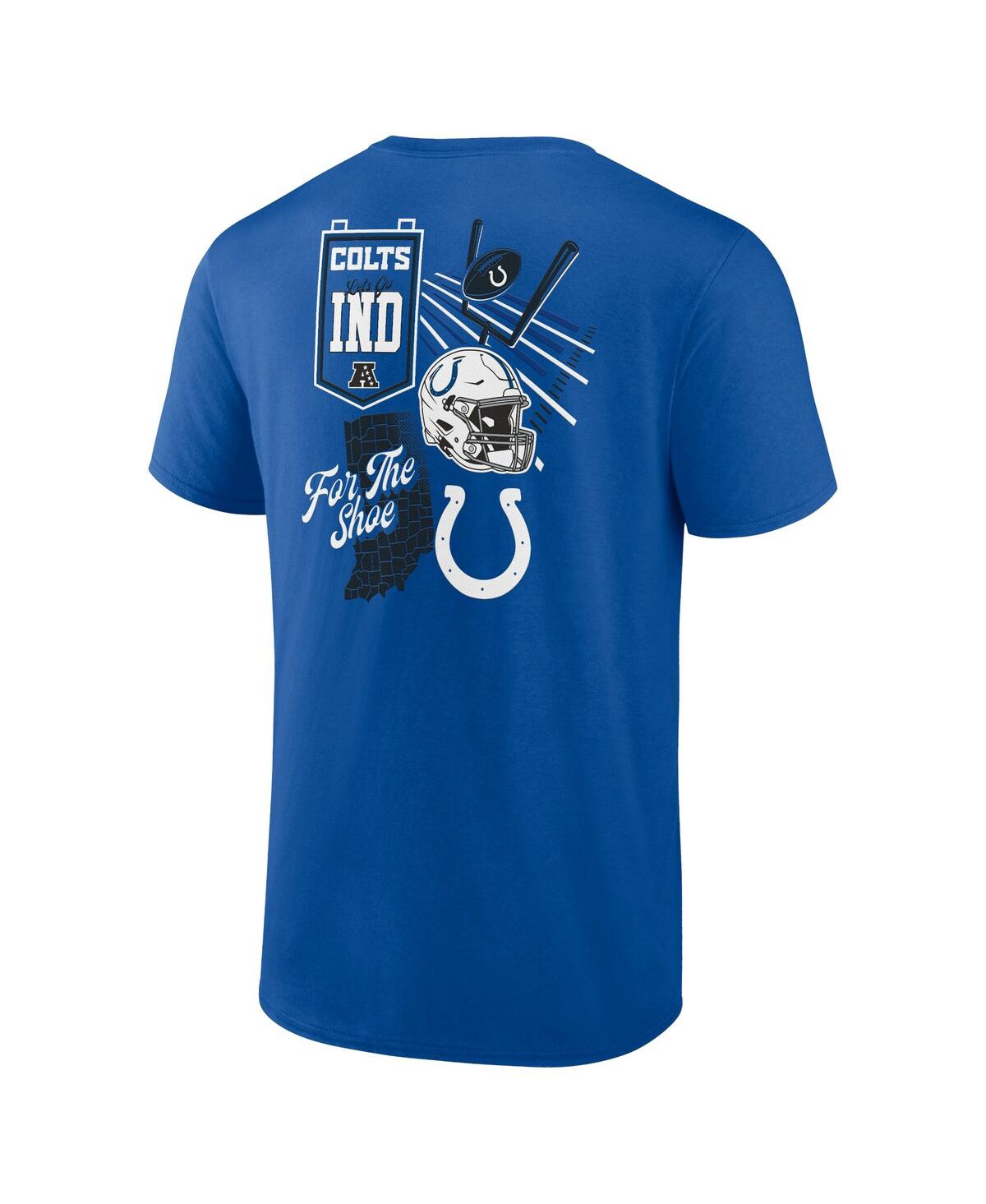 Fanatics Men's Royal Indianapolis Colts Split Zone T-shirt In Royal