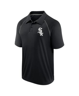 Men's Black Chicago White Sox Strong Alone Raglan Polo