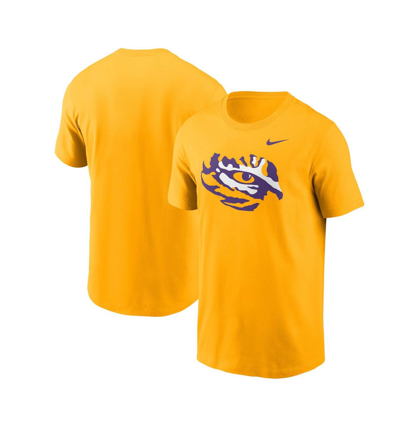Мужская футболка Nike Gold LSU Tigers Primetime Evergreen Alternate Logo — фото 1