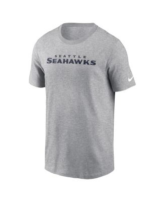 Men's Heather Gray Seattle Seahawks Primetime Wordmark Essential T-Shirt