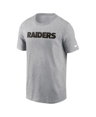 Men's Heather Gray Las Vegas Raiders Primetime Wordmark Essential T-Shirt