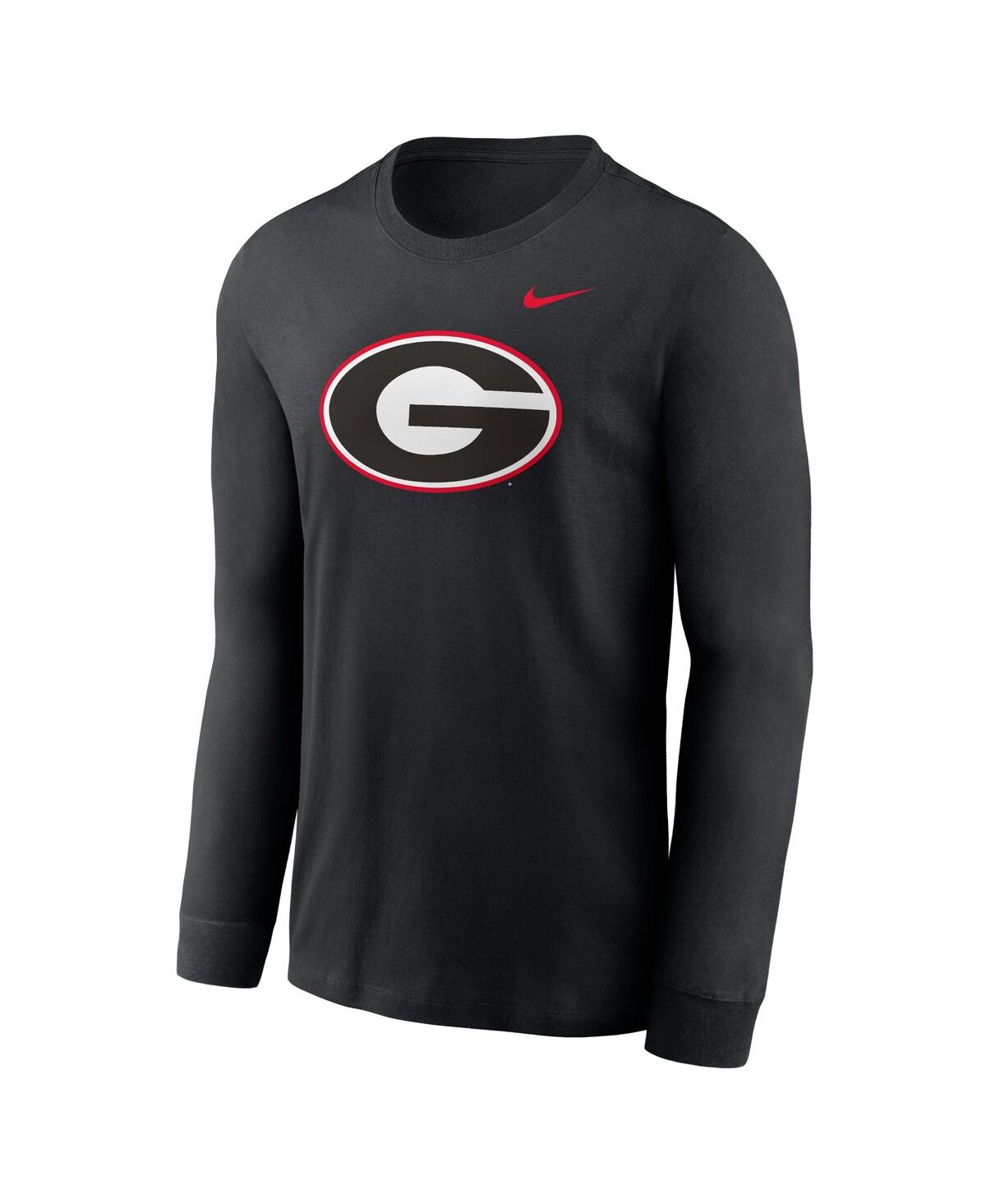 Nike Men'sGeorgia Bulldogs Primary Logo Long Sleeve T-Shirt - Black