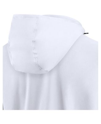 Men's White Michigan Wolverines Sideline Coaches Quarter-Zip Jacket