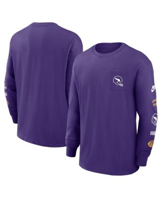 Nike Men s Purple Minnesota Vikings Rewind Heavy Max 90 Pocket Long Sleeve T Shirt Macy s