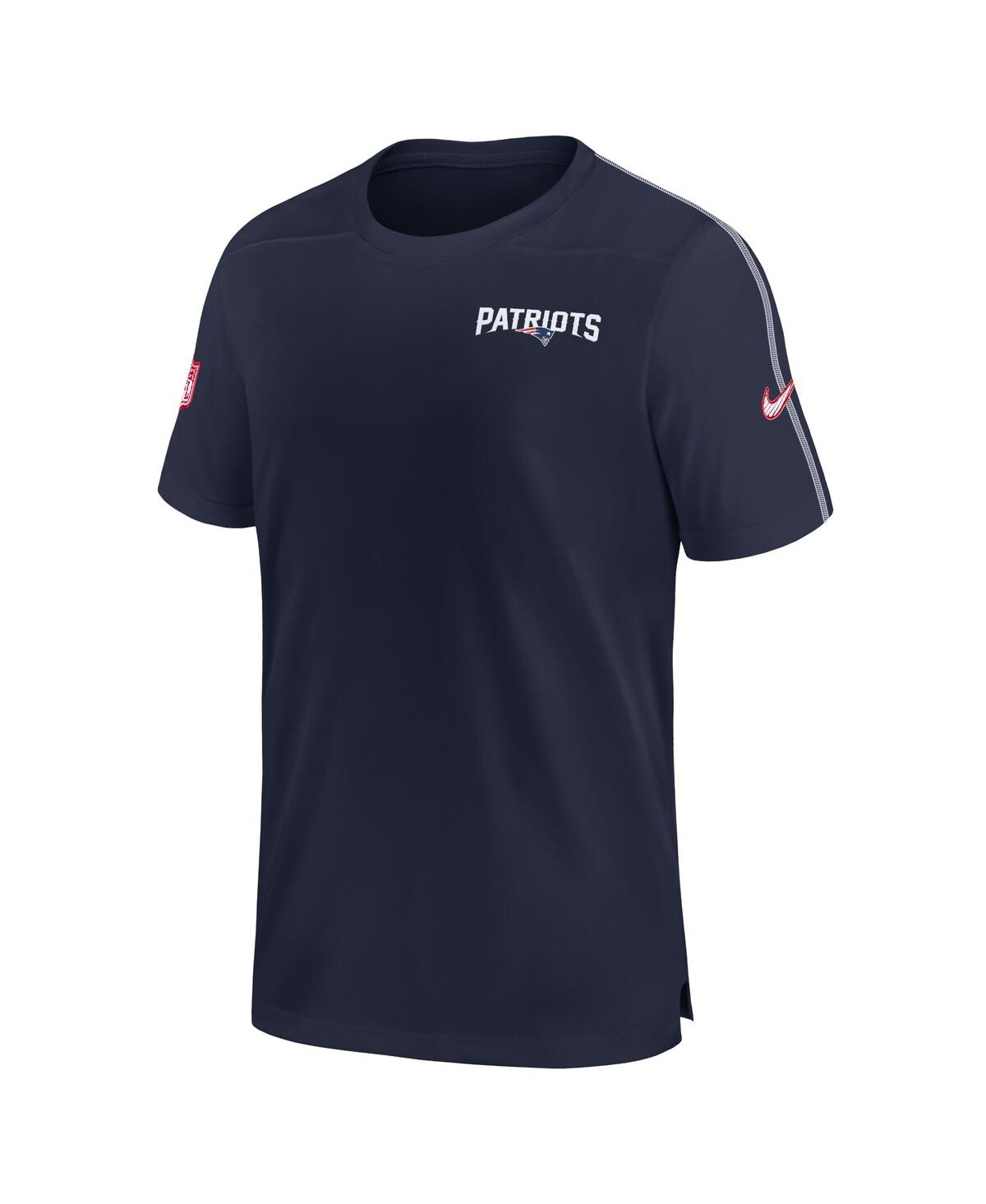 Nike Men'sNew England Patriots 2024 Sideline Coach Uv Performance T-Shirt - Navy, White