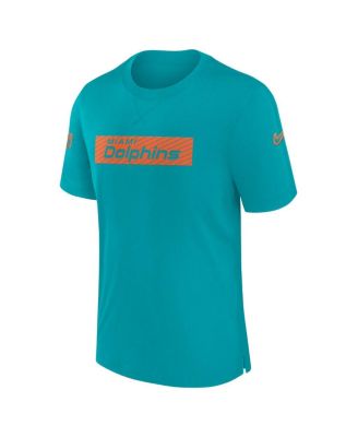 Men's Aqua Miami Dolphins Sideline Player Performance T-Shirt