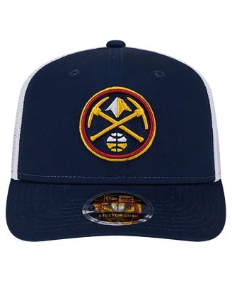Men's Navy/White Denver Nuggets Trucker 9SEVENTY COOLERA Stretch-Snap Hat