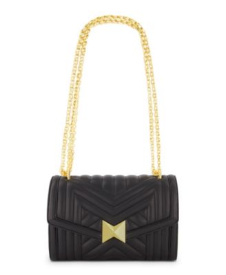 Gold Chain Quilted Napa Leather Handbag