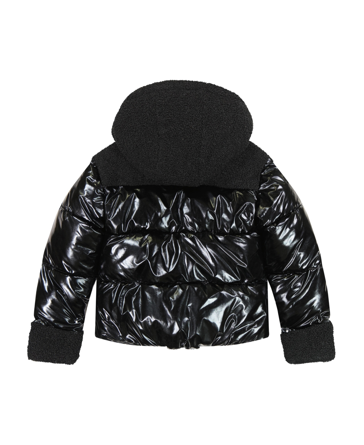 Sam Edelman Big Girls Metallic Mix Media Puffer
