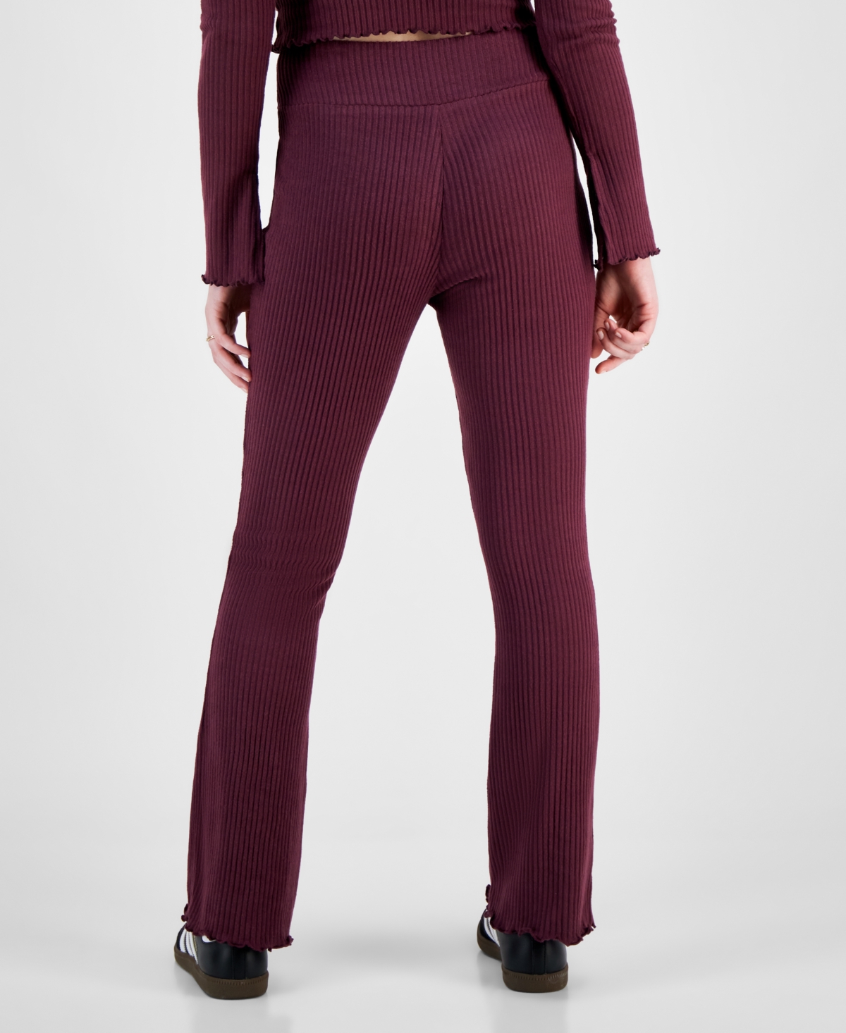 Planet Heart Juniors' Rib-Knit Flare Leggings
