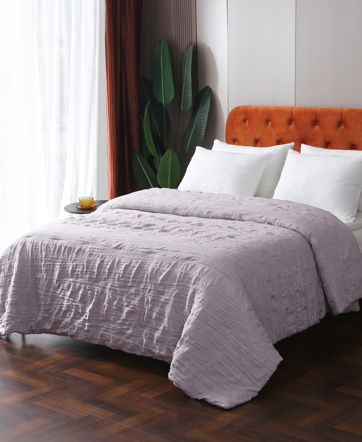 St. James Home St James Home Crinkled Down Alternative Comforter, Twin In Purple