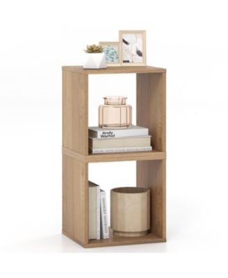 2-Cube Stackable Bookcase Organizer for Living Room and Study