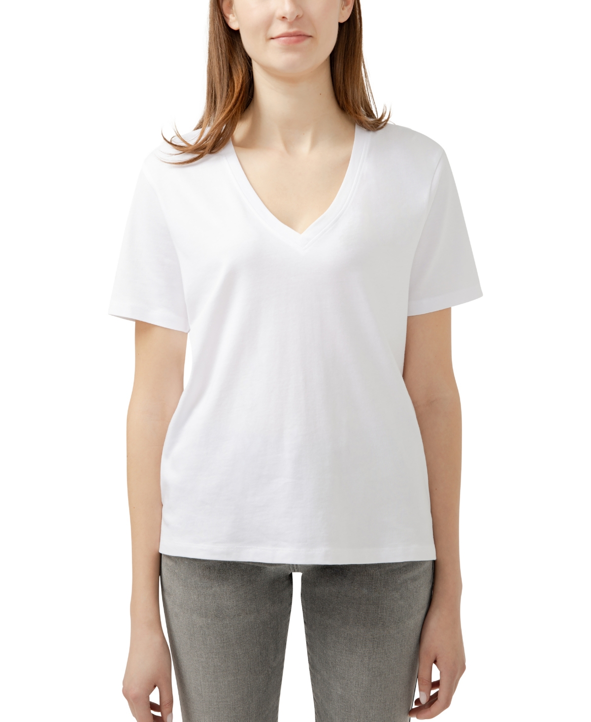 Women's Drapey Luxe V-Neck Tee - Windsor Wine