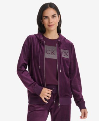 Calvin klein performance velour hoodie best sale