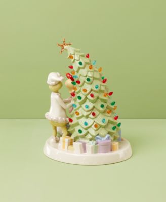 Grinch Decorates the Christmas Tree LED Figurine