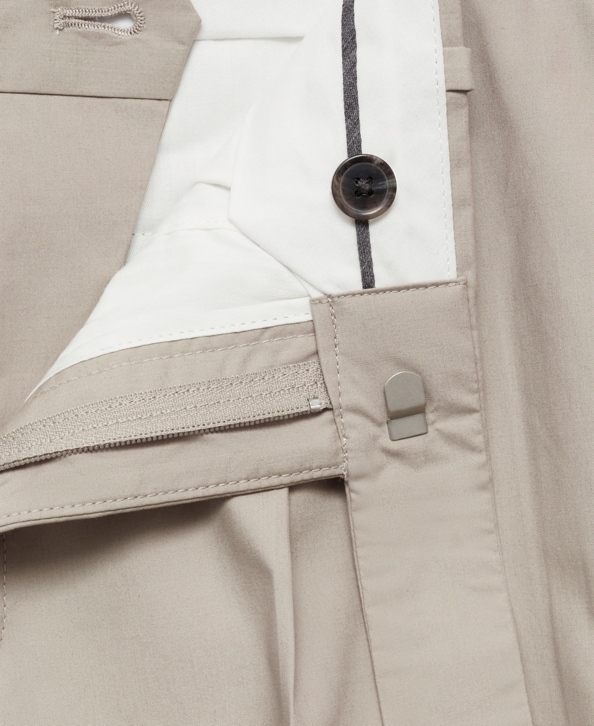 Mango Men's Lyocell Pleated Trousers -Pastel Grey