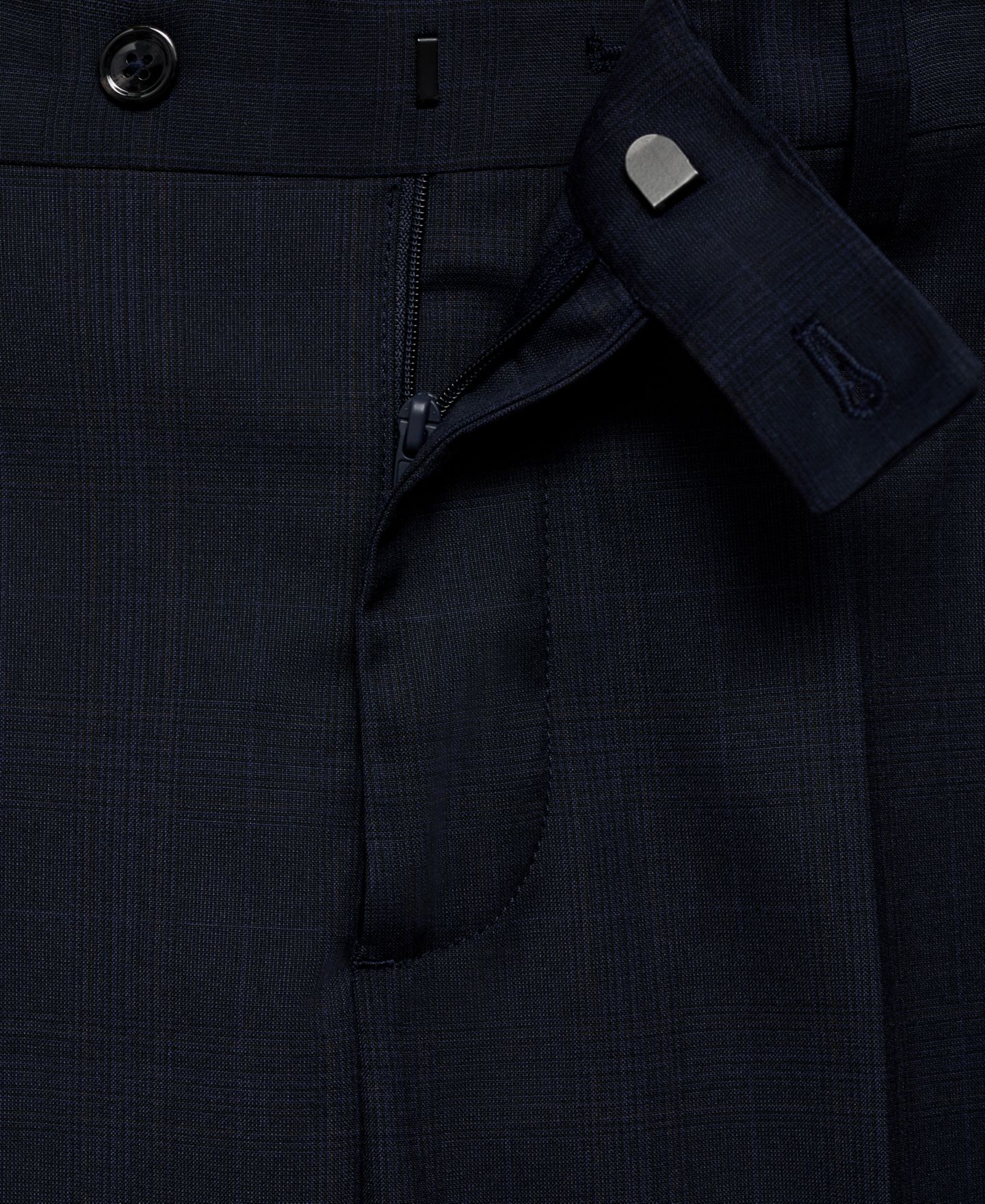 Мужские брюки MANGO Stretch Fabric Suit, цвет: Тёмный тёмно-синий — фото 6