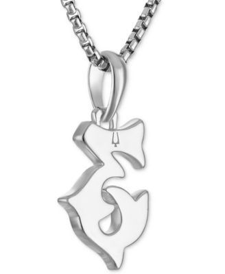 Marc Anthony Men's Black Diamond Number 3 Pendant Necklace (1/3 ct. t.w.) in Sterling Silver-Plate, 24" + 2" extender, BVP1055-WSAA