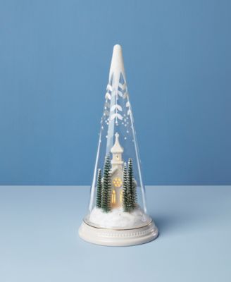 Merry & Magic Lit Glass Scene Church