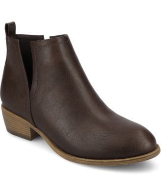 Women's Rimi Notched Ankle Stacked Heel Booties