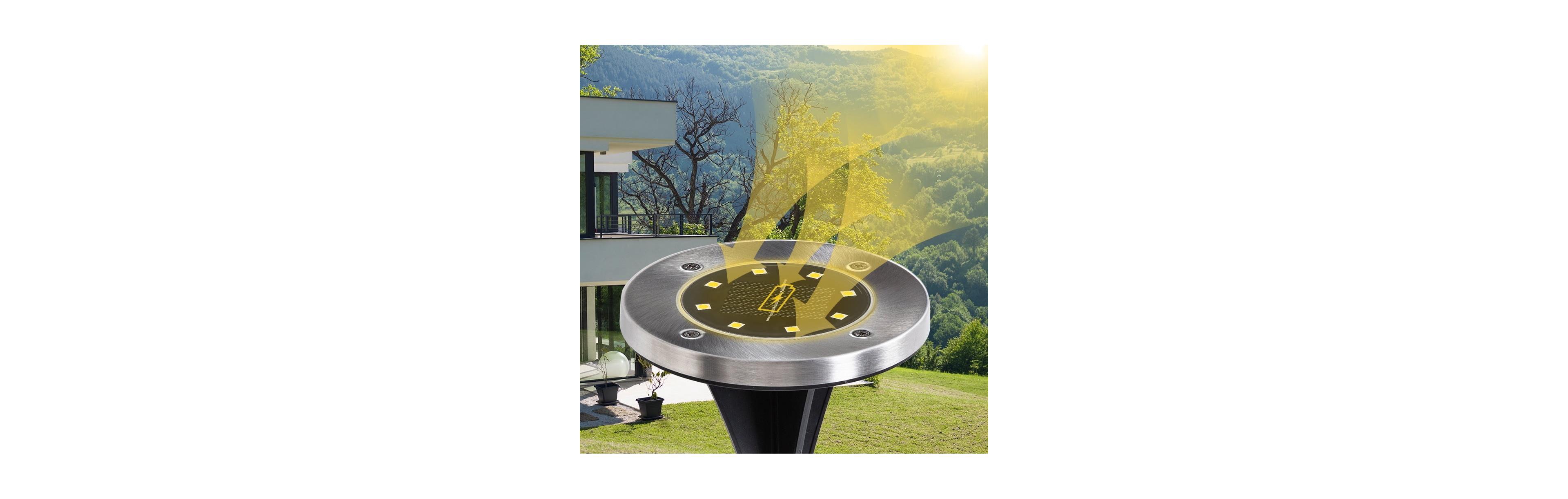 Cowin Led Solar Ground Lights Outdoor Garden Patio Light 8 Pack