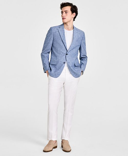 alfani Tommy Hilfiger Men's Modern-Fit Linen Sport Coat Men's Fashion & Accessories