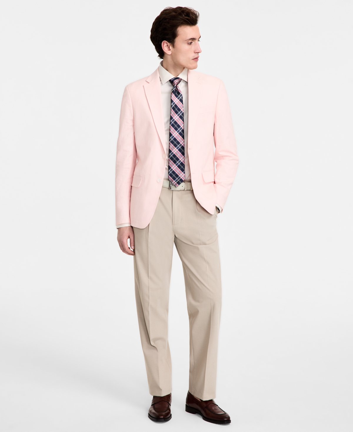 Tommy Hilfiger Men's Modern-fit Linen Sport Coat In Pink