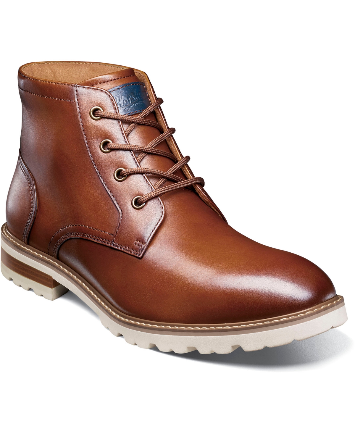 Men's Renegade Plain To 4-Eye Plain Toe Boot - Cognac