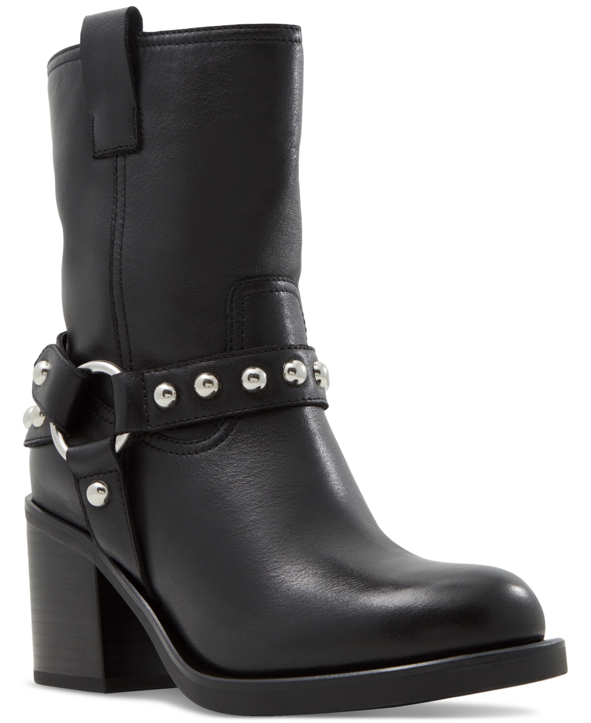 Women's Albai Motorcycle Stud Ankle Booties In Black