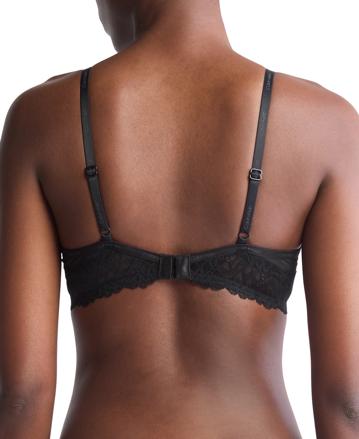 Calvin Klein Ck Seductive Comfort Branded Stretch-jersey Bra In Black